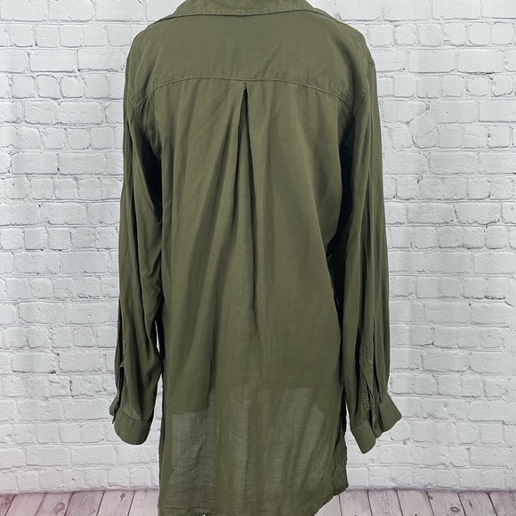 Super Lightweight Olive Green Zara Basic XS 100% Lyocell Soft - Picture 6 of 11